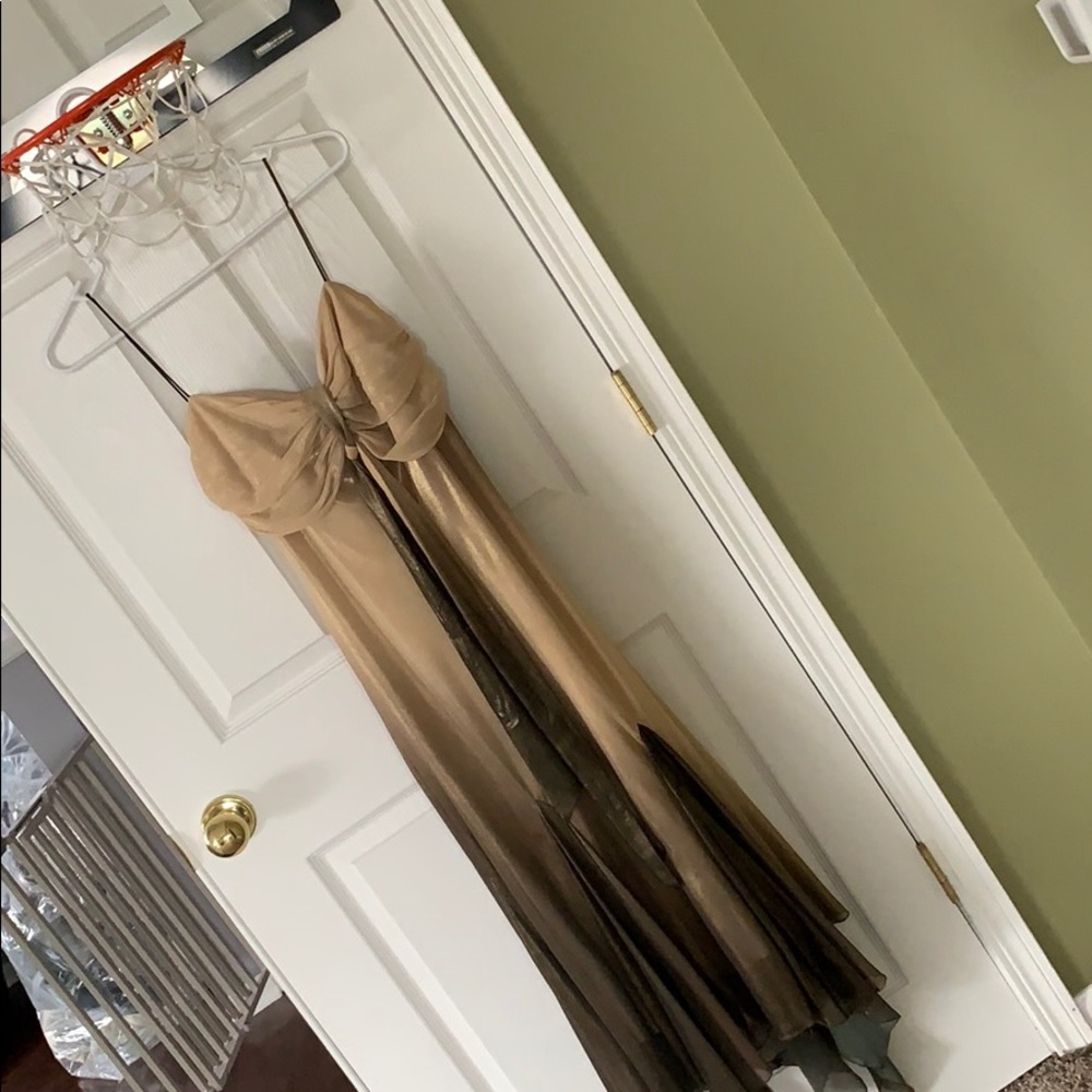 Gold tone shimmer dress